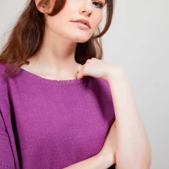 Maison Montagut T-Shirts>T-Shirt Col Rond En Viscose Crepe - Bibiche