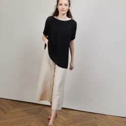 Maison Montagut T-Shirts>T-Shirt Col Rond En Viscose Crepe - Bibiche