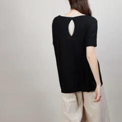 Maison Montagut T-Shirts>T-Shirt Col Rond En Viscose Crepe - Bibiche
