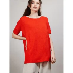 Maison Montagut T-Shirts>T-Shirt Col Rond En Viscose Crepe - Bibiche