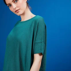 Maison Montagut T-Shirts>T-Shirt Col Rond En Viscose Crepe - Bibiche