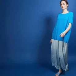 Maison Montagut T-Shirts>T-Shirt Col Rond En Viscose Crepe - Bibiche