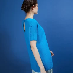 Maison Montagut T-Shirts>T-Shirt Col Rond En Viscose Crepe - Bibiche