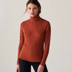 Maison Montagut T-Shirts>T-Shirt Col Roule En Bambou Cachemire Fine Maille - Aerio