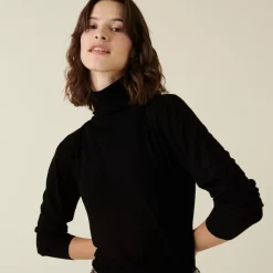 Maison Montagut T-Shirts>T-Shirt Col Roule En Bambou Cachemire Fine Maille - Aerio
