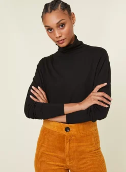 Maison Montagut T-Shirts>T-Shirt Col Roule En Bambou Cachemire Fine Maille - Aerio