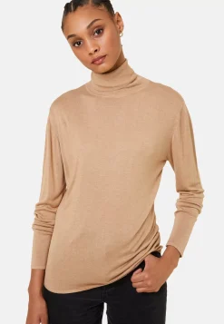 Maison Montagut T-Shirts>T-Shirt Col Roule En Bambou Cachemire Fine Maille - Aerio