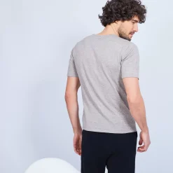 Maison Montagut T-Shirts>T-Shirt Col Tunisien En Coton Cachemire - Haruni