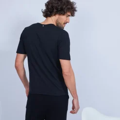 Maison Montagut T-Shirts>T-Shirt Col Tunisien En Coton Cachemire - Haruni