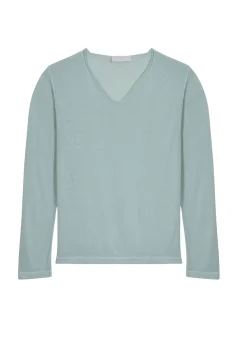 Maison Montagut T-Shirts>T-Shirt Col Tunisien En Lin Flamme - Blayne
