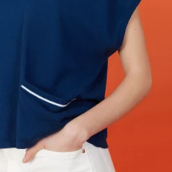 Maison Montagut T-Shirts>T-Shirt Col V En Lin Cachemire - Meg