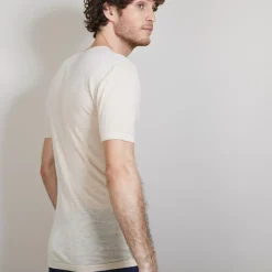 Maison Montagut T-Shirts>T-Shirt Col V En Lin Flamme - Bobelia