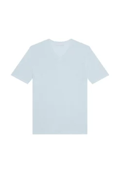 Maison Montagut T-Shirts>T-Shirt Col V En Lin Flamme - Reuben