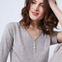 Maison Montagut T-Shirts>T-Shirt En Bambou Cachemire - Henne