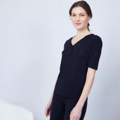 Maison Montagut T-Shirts>T-Shirt En Bambou Cachemire - Henne