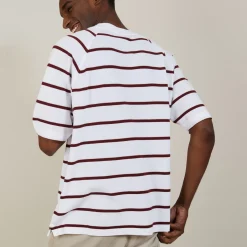 Maison Montagut T-Shirts>T-Shirt En Coton A Rayures - Patrick