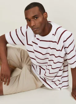Maison Montagut T-Shirts>T-Shirt En Coton A Rayures - Patrick