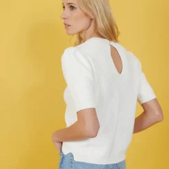 Maison Montagut T-Shirts>T-Shirt En Coton Bio Grosse Maille - Marie