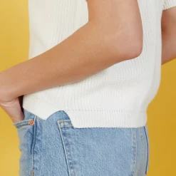 Maison Montagut T-Shirts>T-Shirt En Coton Bio Grosse Maille - Marie