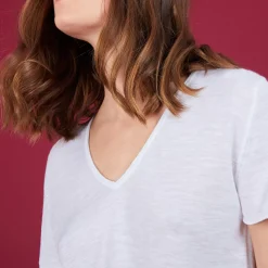Maison Montagut T-Shirts>T-Shirt En Lin Flamme - Balkan