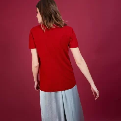 Maison Montagut T-Shirts>T-Shirt En Lin Flamme - Balkan