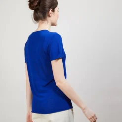 Maison Montagut T-Shirts>T-Shirt En Lin Flamme - Balkan