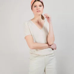 Maison Montagut T-Shirts>T-Shirt En Lin Flamme - Balkan