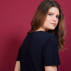 Maison Montagut T-Shirts>T-Shirt En Lin Flamme - Balkan