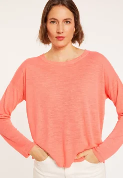 Maison Montagut T-Shirts>T-Shirt En Lin Flamme Boutonne Dos - Polly