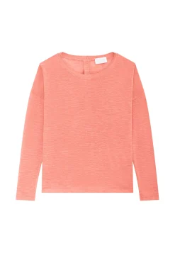 Maison Montagut T-Shirts>T-Shirt En Lin Flamme Boutonne Dos - Polly