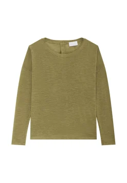 Maison Montagut T-Shirts>T-Shirt En Lin Flamme Boutonne Dos - Polly