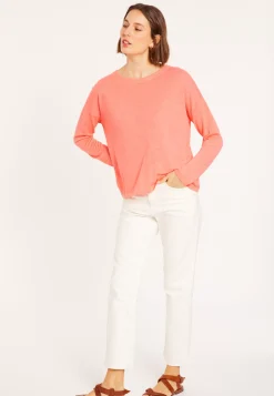 Maison Montagut T-Shirts>T-Shirt En Lin Flamme Boutonne Dos - Polly