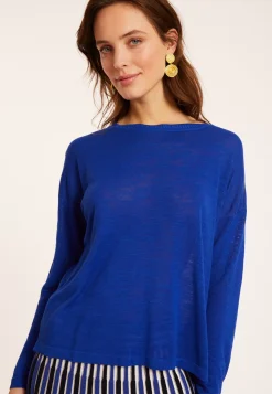 Maison Montagut T-Shirts>T-Shirt En Lin Flamme Boutonne Dos - Polly