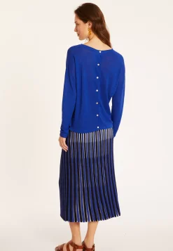 Maison Montagut T-Shirts>T-Shirt En Lin Flamme Boutonne Dos - Polly