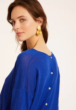 Maison Montagut T-Shirts>T-Shirt En Lin Flamme Boutonne Dos - Polly