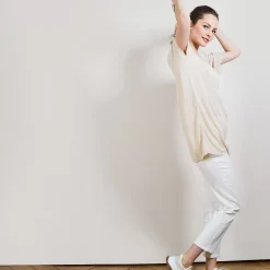 Maison Montagut T-Shirts>T-Shirt Long En Lin Flamme - Bil