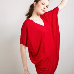 Maison Montagut T-Shirts>T-Shirt Long En Lin Flamme - Bil