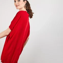Maison Montagut T-Shirts>T-Shirt Long En Lin Flamme - Bil