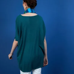 Maison Montagut T-Shirts>T-Shirt Long En Lin Flamme - Bil
