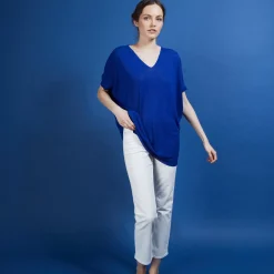 Maison Montagut T-Shirts>T-Shirt Long En Lin Flamme - Bil