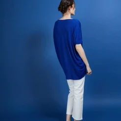 Maison Montagut T-Shirts>T-Shirt Long En Lin Flamme - Bil