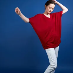 Maison Montagut T-Shirts>T-Shirt Long En Lin Flamme - Bil