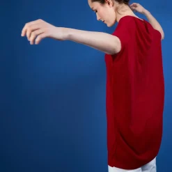Maison Montagut T-Shirts>T-Shirt Long En Lin Flamme - Bil