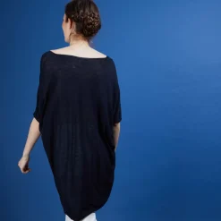 Maison Montagut T-Shirts>T-Shirt Long En Lin Flamme - Bil
