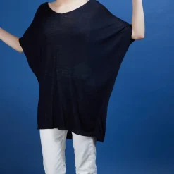 Maison Montagut T-Shirts>T-Shirt Long En Lin Flamme - Bil