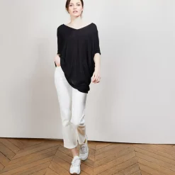 Maison Montagut T-Shirts>T-Shirt Long En Lin Flamme - Bil