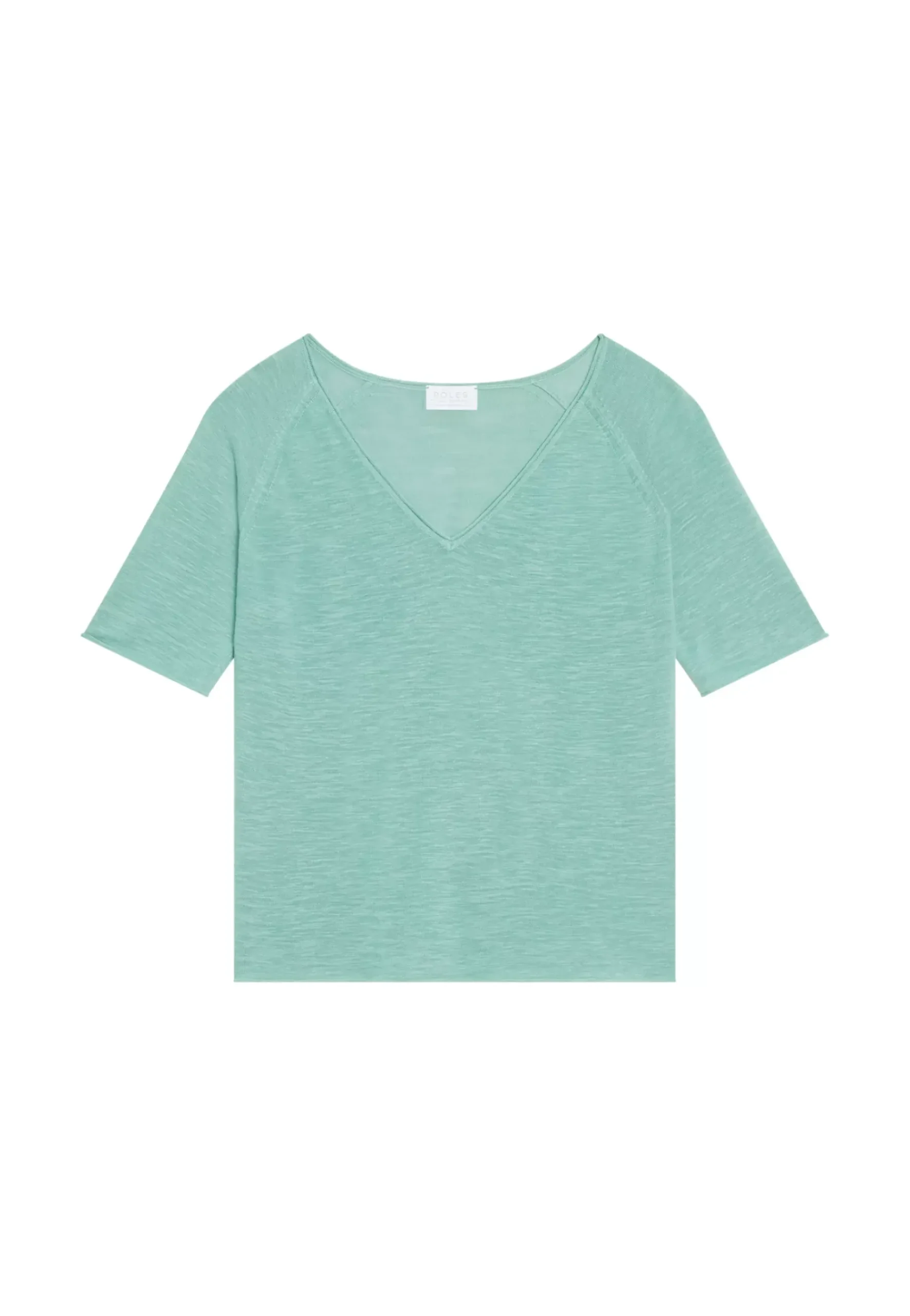 Maison Montagut T-Shirts>T-Shirt Manches Coudes En Lin Flamme - Bonbon