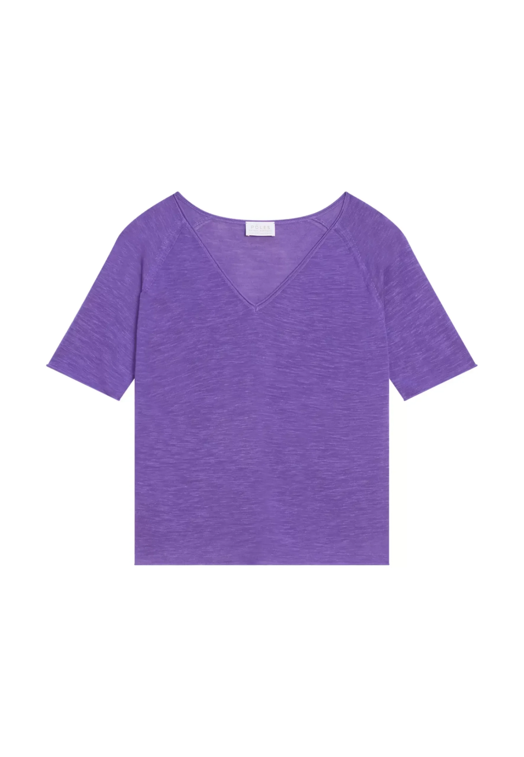 Maison Montagut T-Shirts>T-Shirt Manches Coudes En Lin Flamme - Bonbon