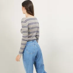 Maison Montagut Pulls>T-Shirt Manches Longues A Rayures - Fina