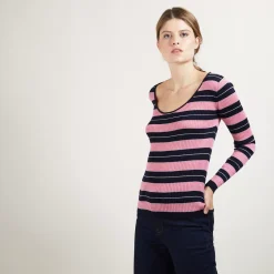Maison Montagut Pulls>T-Shirt Manches Longues A Rayures - Fina